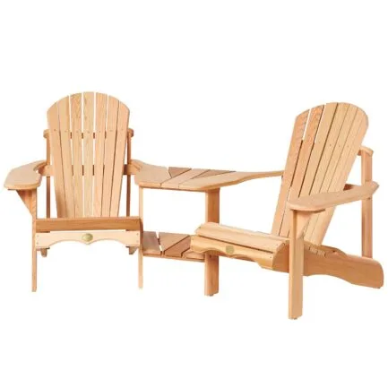 Adirondack Bear Chair Tête-à-Tête aus Zedernholz / Päärchen-Sitz (BC950C), angewinkelt Adirondack Bear Chair Tête-à-Tête aus Zedernholz / Päärchen-Sitz (BC950C), angewinkelt