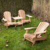 Der Adirondack Reclining Bear Chair aus Zedernholz (BC500C) und Bear Chair Tête-à-Tête / Päärchen-Sitz (BC900C), gerade