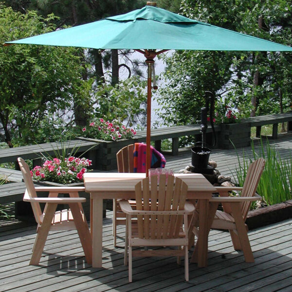Adirondack Bear Chair Dining Table aus Zedernholz (BC440C) - Esstisch 100cm x 120cm